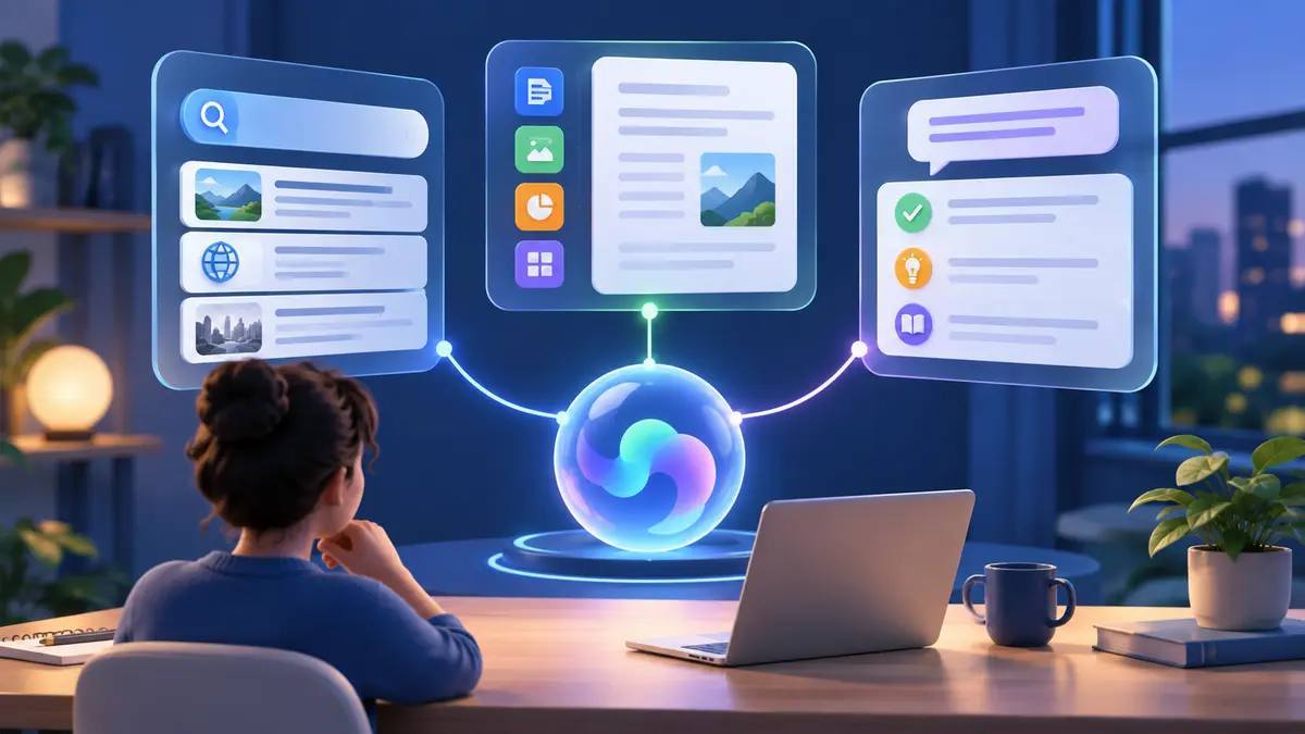 Microsoft Copilot connecting web information, documents and practical answers